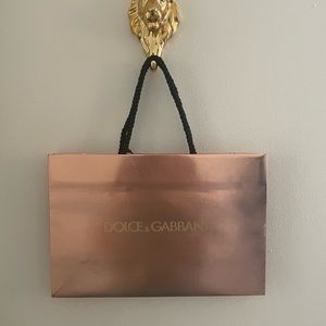 *Set of 2* Copper Metallic Dolce & Gabbana Shopping Bag